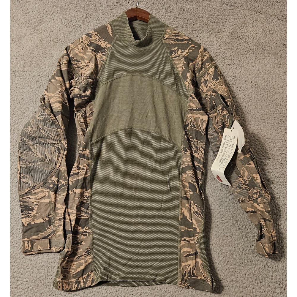 Massif Airman Battle Shirt XS Mens Flame Resistant USAF Tiger Stripe Camo